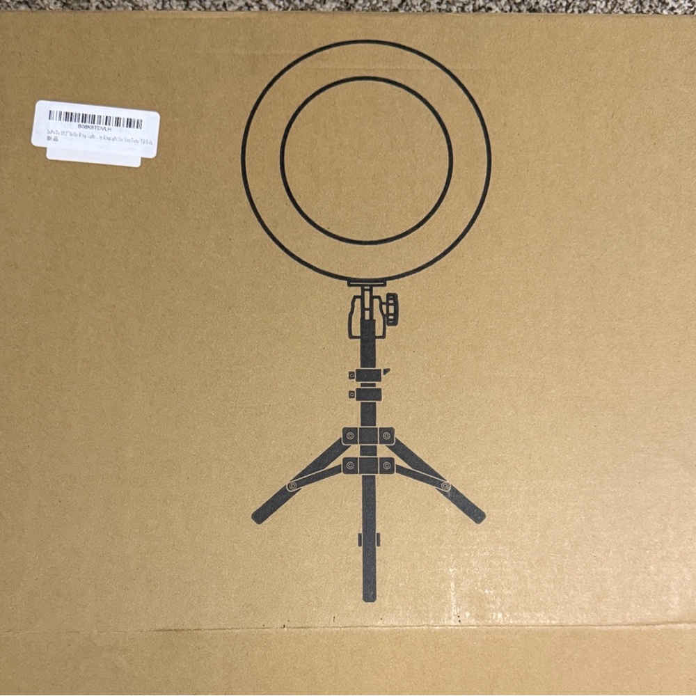 LED Ring Light with Tripod - Black